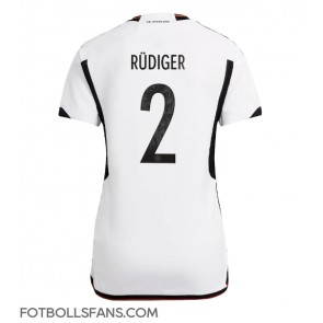 Tyskland Antonio Rudiger #2 Replika Hemmatröja Damer VM 2022 Kortärmad